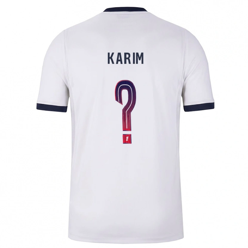 Danxen Dzieci Élie Karim #0 Biały Czarny Czerwony Wyjazdowa Koszulka 2026/27 Koszulki Klubowe