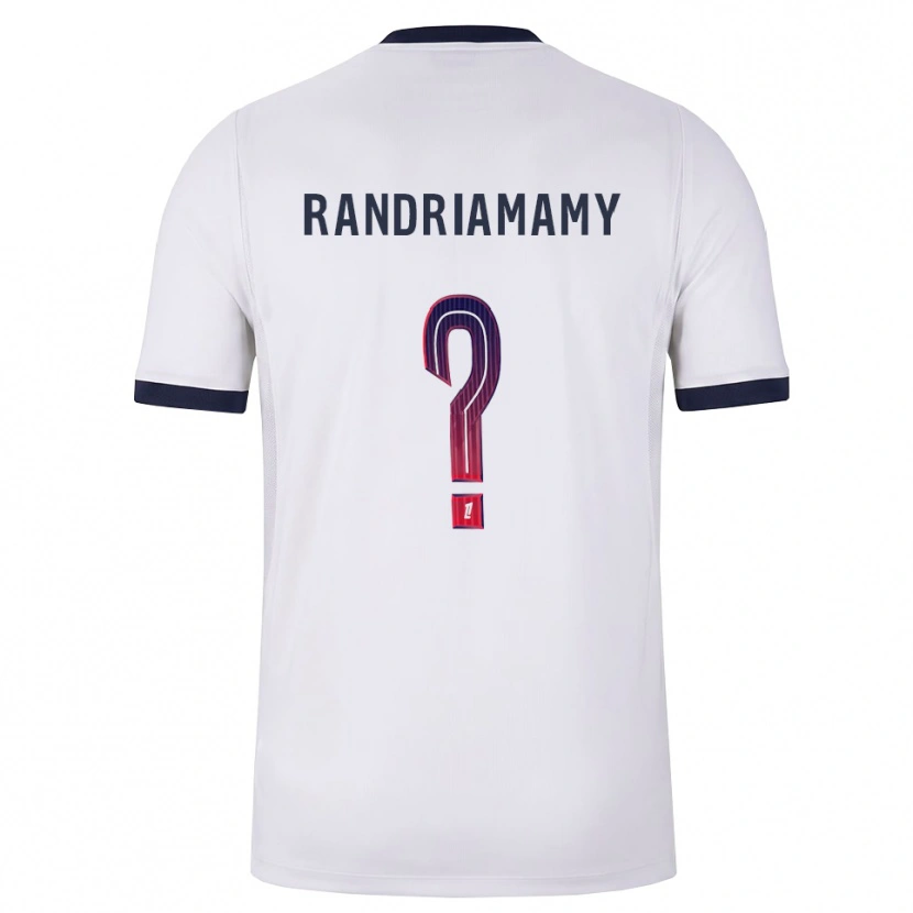 Danxen Dzieci Mathyas Randriamamy #0 Biały Czarny Czerwony Wyjazdowa Koszulka 2026/27 Koszulki Klubowe