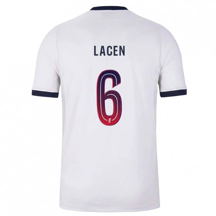 Danxen Dzieci Michaël Lacen #6 Biały Czarny Czerwony Wyjazdowa Koszulka 2026/27 Koszulki Klubowe