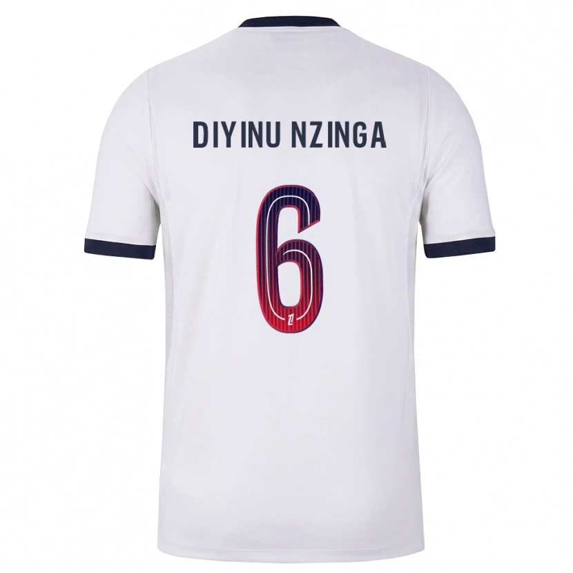 Danxen Dzieci Vainqueur Nzinga #6 Biały Czarny Czerwony Wyjazdowa Koszulka 2026/27 Koszulki Klubowe