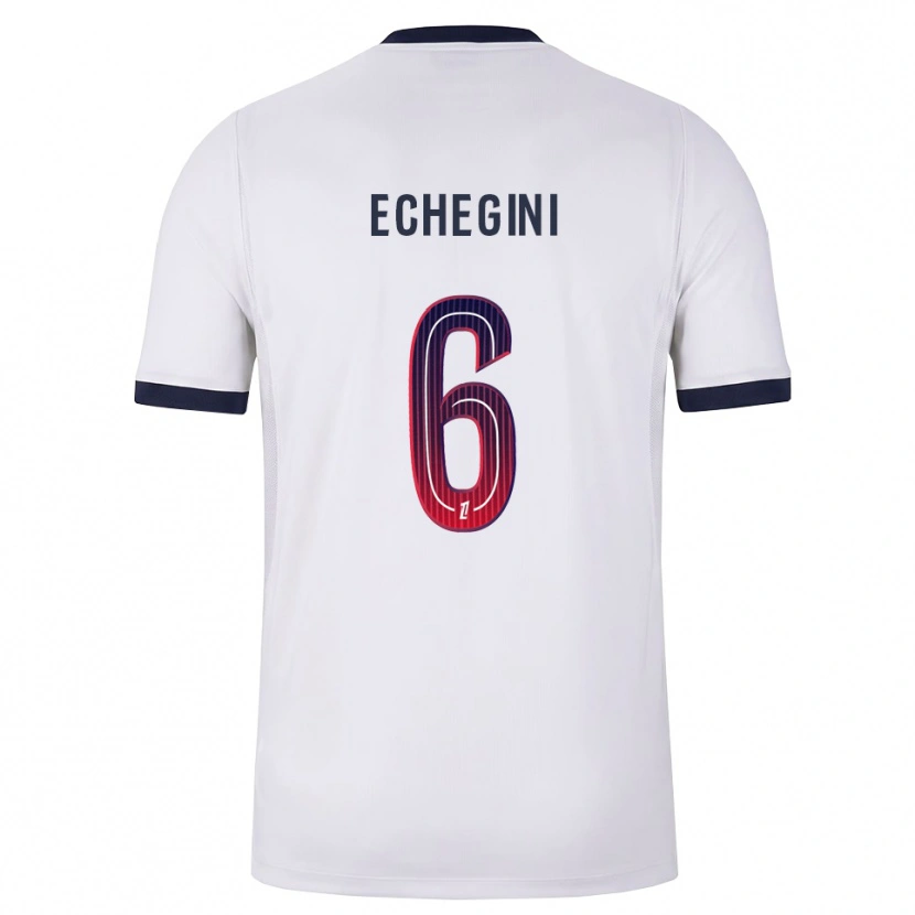 Danxen Dzieci Joe Echegini #6 Biały Czarny Czerwony Wyjazdowa Koszulka 2026/27 Koszulki Klubowe