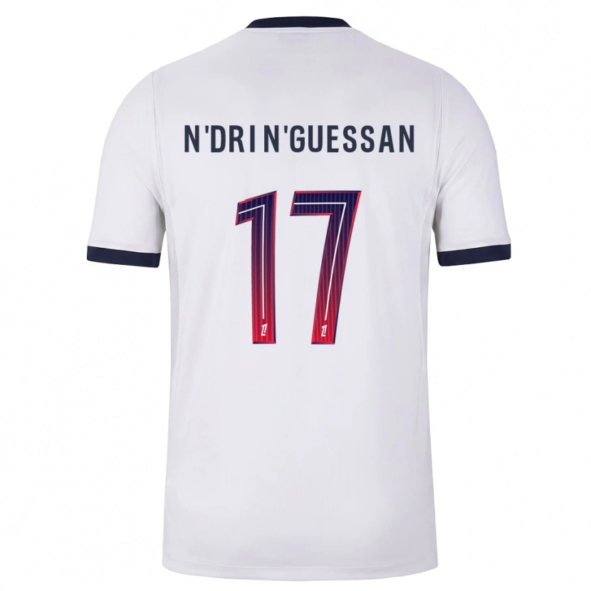 Danxen Dzieci Landry N'dri N'guessan #17 Biały Czarny Czerwony Wyjazdowa Koszulka 2026/27 Koszulki Klubowe