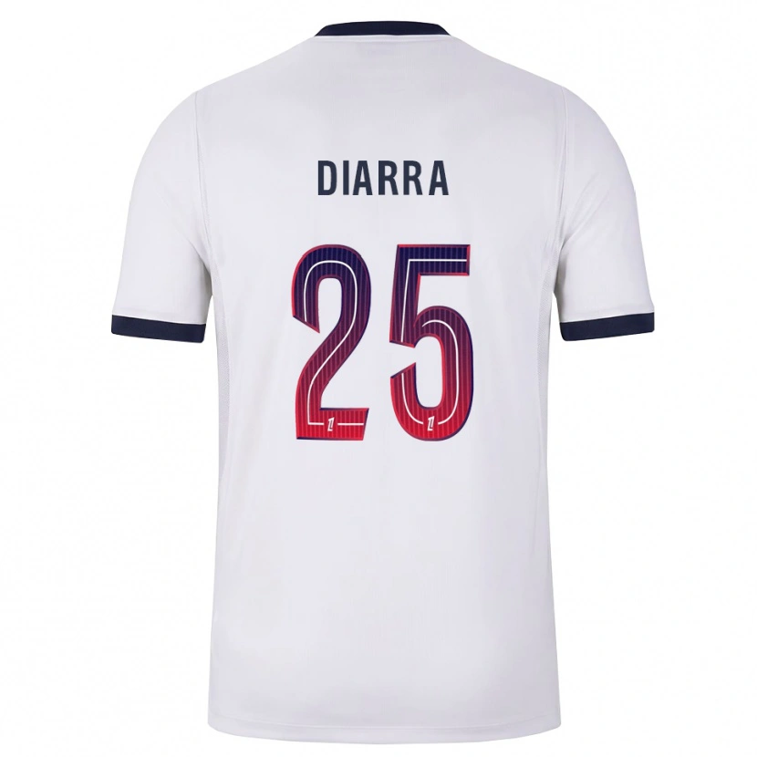 Danxen Dzieci Agueissa Diarra #25 Biały Czarny Czerwony Wyjazdowa Koszulka 2026/27 Koszulki Klubowe