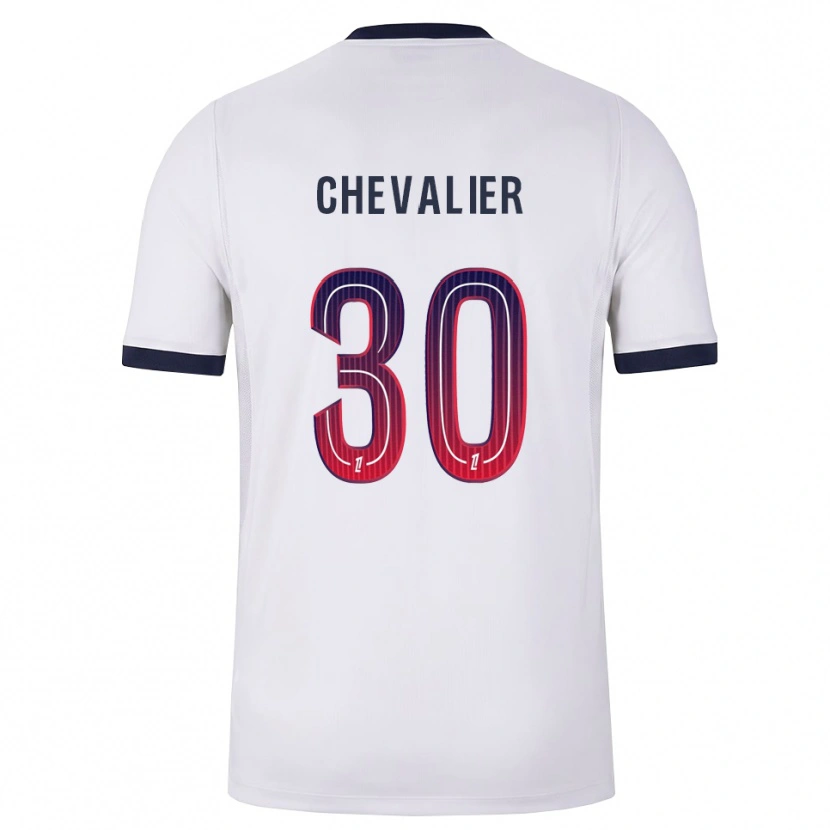 Danxen Dzieci Lucas Chevalier #30 Biały Czarny Czerwony Wyjazdowa Koszulka 2026/27 Koszulki Klubowe