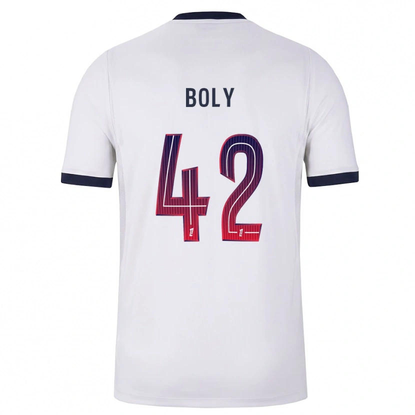 Danxen Dzieci David Boly #42 Biały Czarny Czerwony Wyjazdowa Koszulka 2026/27 Koszulki Klubowe