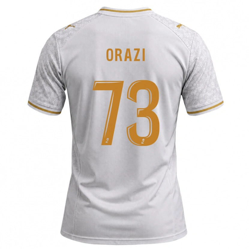 Danxen Dzieci Ike Orazi #73 Biały Szary Złoty Wyjazdowa Koszulka 2026/27 Koszulki Klubowe