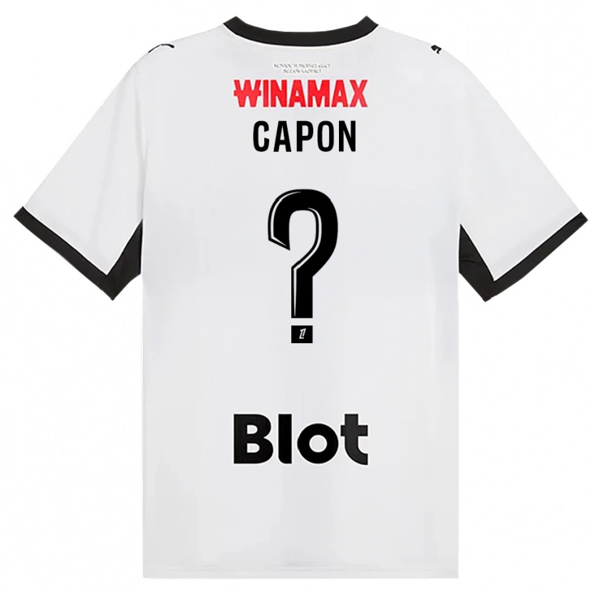 Danxen Dzieci José Capon #0 Czarny Biały Czerwony Wyjazdowa Koszulka 2026/27 Koszulki Klubowe
