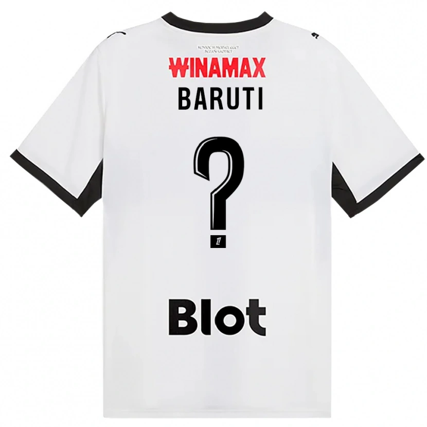 Danxen Dzieci Kelian Baruti #0 Czarny Biały Czerwony Wyjazdowa Koszulka 2026/27 Koszulki Klubowe