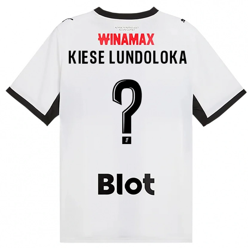 Danxen Dzieci Jeanslor Kiese Lundoloka #0 Czarny Biały Czerwony Wyjazdowa Koszulka 2026/27 Koszulki Klubowe