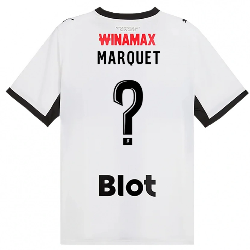 Danxen Dzieci Pacôme Marquet #0 Czarny Biały Czerwony Wyjazdowa Koszulka 2026/27 Koszulki Klubowe