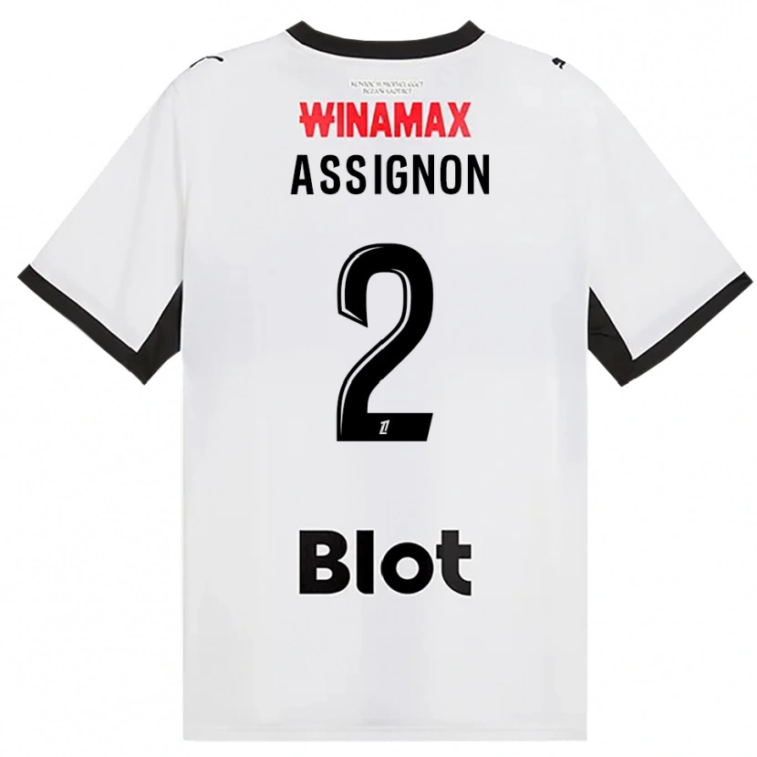 Danxen Dzieci Kenny Assignon #2 Czarny Biały Czerwony Wyjazdowa Koszulka 2026/27 Koszulki Klubowe