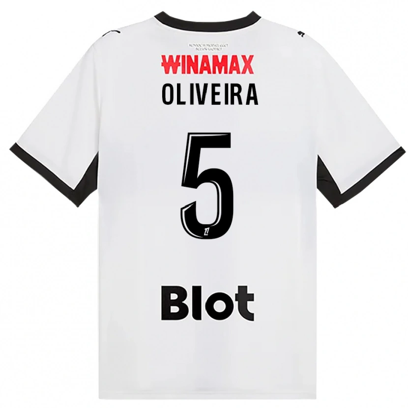 Danxen Dzieci Gonçalo Oliveira #5 Czarny Biały Czerwony Wyjazdowa Koszulka 2026/27 Koszulki Klubowe
