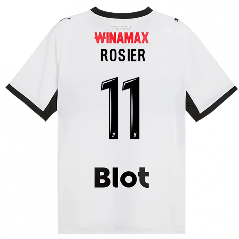 Danxen Dzieci Lucas Rosier #11 Czarny Biały Czerwony Wyjazdowa Koszulka 2026/27 Koszulki Klubowe