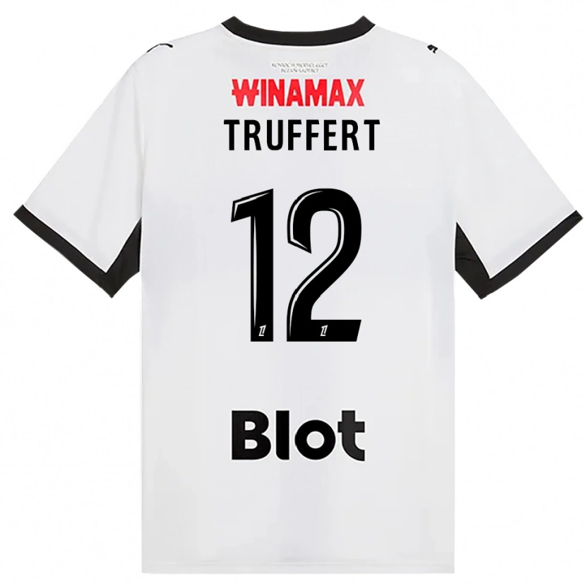 Danxen Dzieci Florian Truffert #12 Czarny Biały Czerwony Wyjazdowa Koszulka 2026/27 Koszulki Klubowe