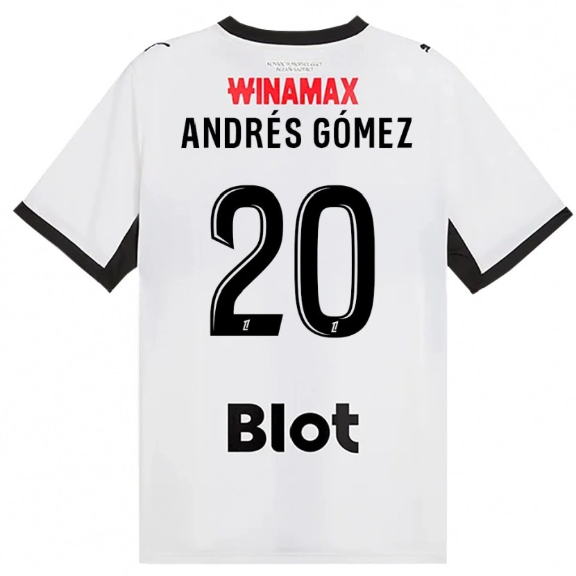 Danxen Dzieci Carlos Andrés Gómez #20 Czarny Biały Czerwony Wyjazdowa Koszulka 2026/27 Koszulki Klubowe
