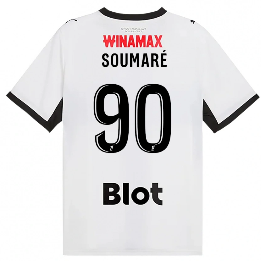 Danxen Dzieci Issa Soumaré #90 Czarny Biały Czerwony Wyjazdowa Koszulka 2026/27 Koszulki Klubowe