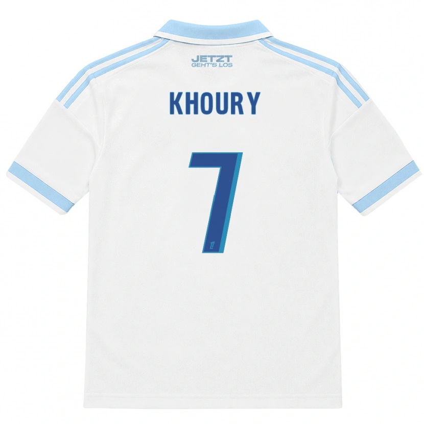 Danxen Dzieci Pilar Khoury #7 Jasny Błękit Biały Czerwony Wyjazdowa Koszulka 2026/27 Koszulki Klubowe
