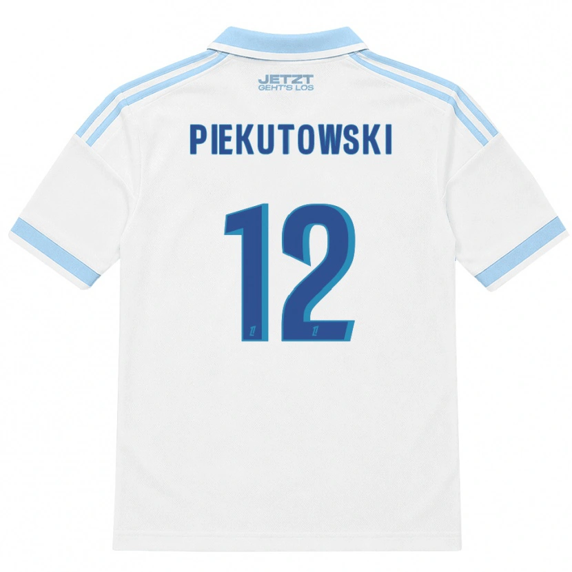 Danxen Dzieci Milosz Piekutowski #12 Jasny Błękit Biały Czerwony Wyjazdowa Koszulka 2026/27 Koszulki Klubowe