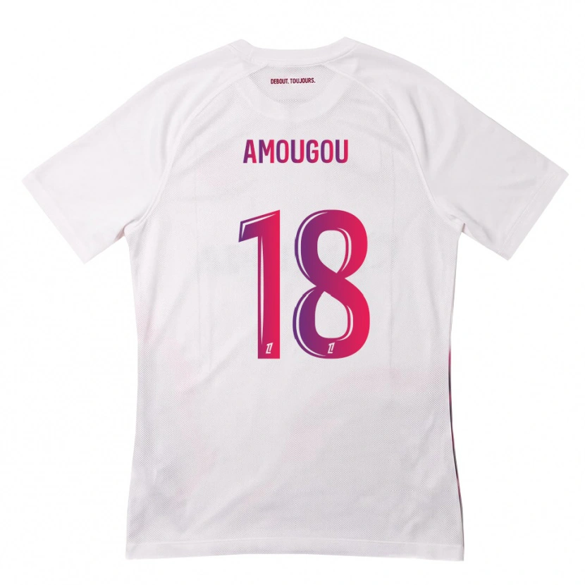 Danxen Dzieci Mathis Amougou #18 Biały Różowy Fioletowy Wyjazdowa Koszulka 2026/27 Koszulki Klubowe