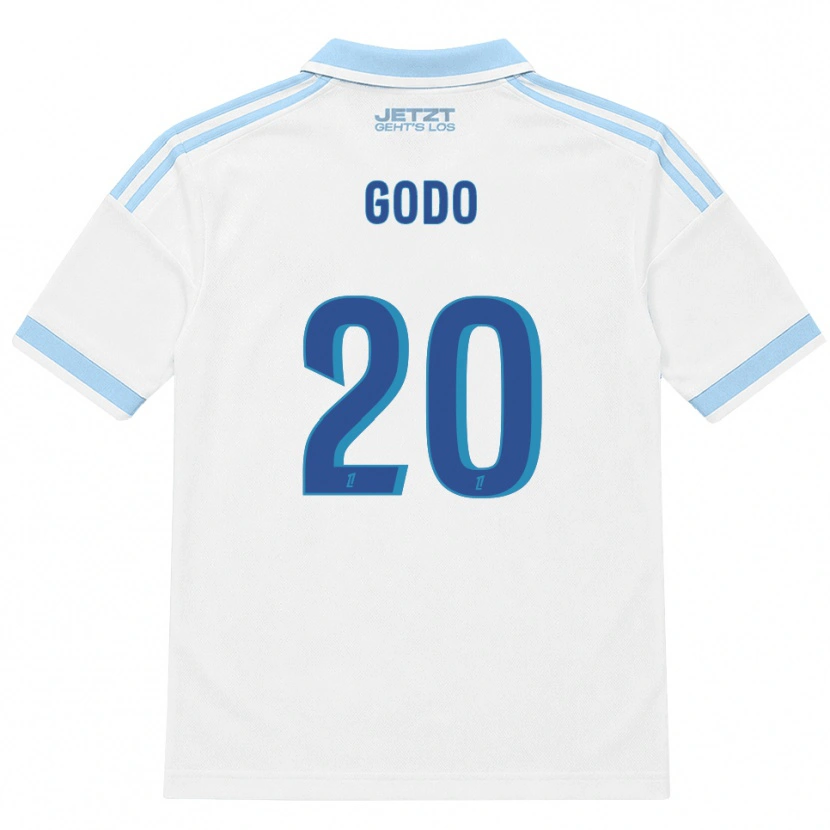 Danxen Dzieci Martial Godo #20 Jasny Błękit Biały Czerwony Wyjazdowa Koszulka 2026/27 Koszulki Klubowe