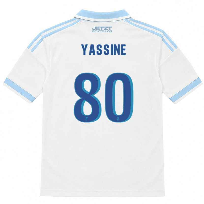 Danxen Dzieci Gessime Yassine #80 Jasny Błękit Biały Czerwony Wyjazdowa Koszulka 2026/27 Koszulki Klubowe