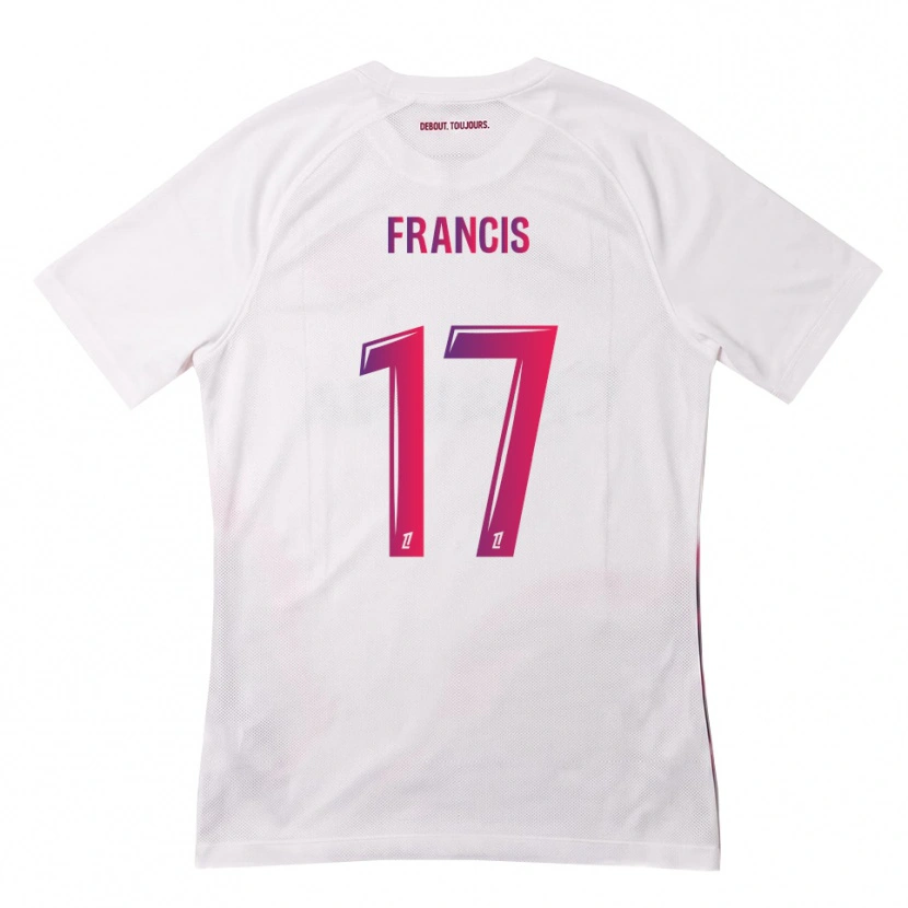 Danxen Dzieci Abu Francis #17 Biały Różowy Fioletowy Wyjazdowa Koszulka 2026/27 Koszulki Klubowe
