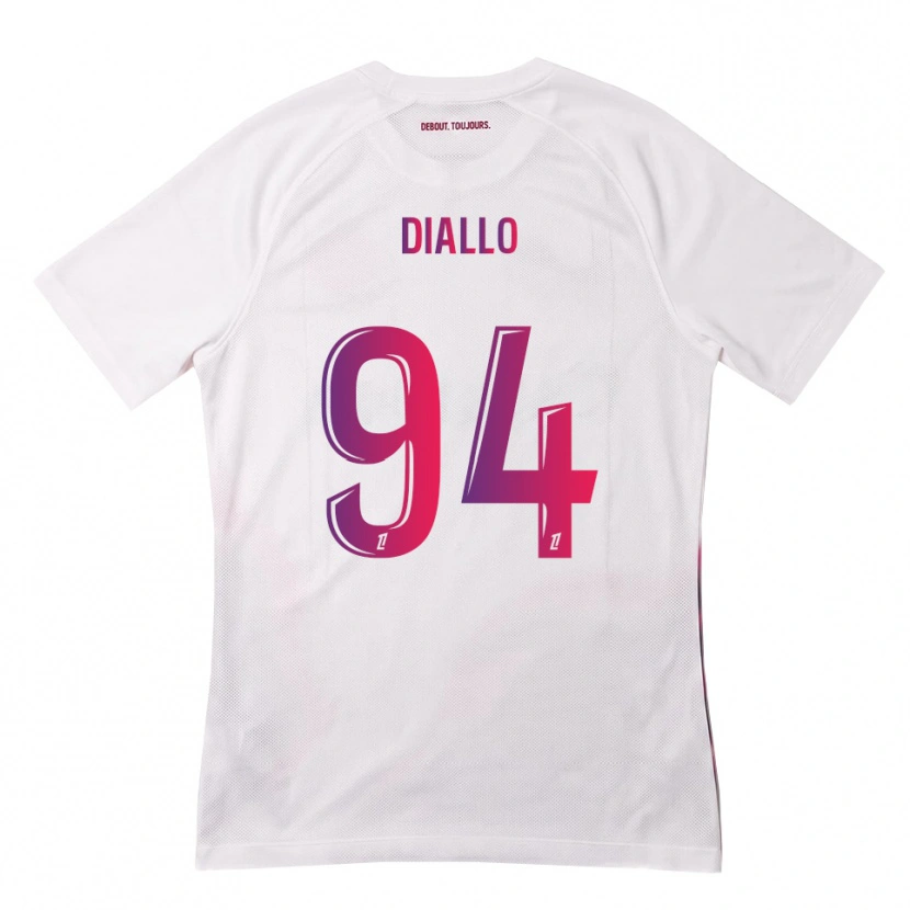 Danxen Dzieci Ismaïl Diallo #94 Biały Różowy Fioletowy Wyjazdowa Koszulka 2026/27 Koszulki Klubowe