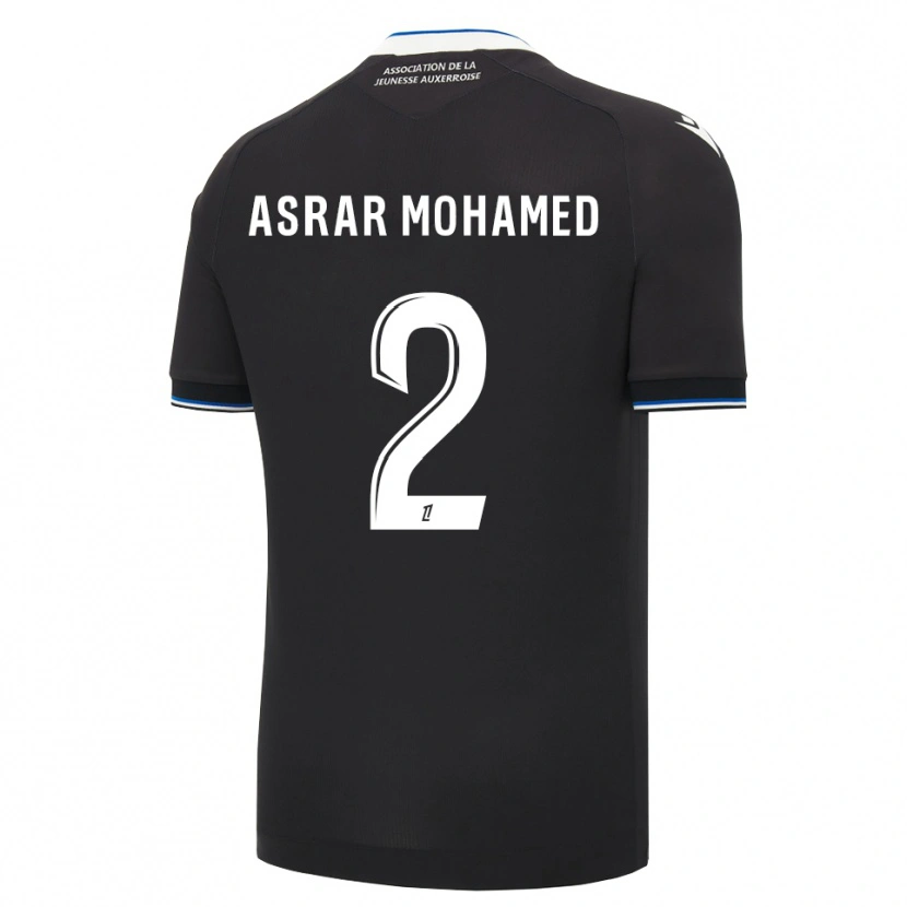 Danxen Dzieci El Asrar Mohamed #2 Czarny Niebieski Biały Wyjazdowa Koszulka 2026/27 Koszulki Klubowe