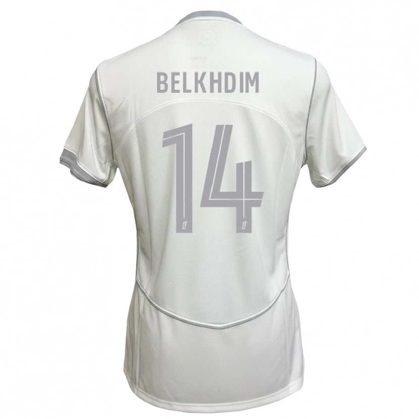 Danxen Dzieci Yassin Belkhdim #14 Biały Szary Wyjazdowa Koszulka 2026/27 Koszulki Klubowe