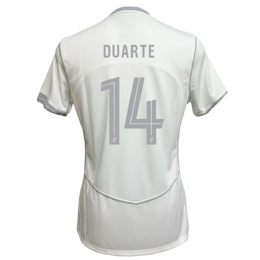 Danxen Dzieci Luis Duarte #14 Biały Szary Wyjazdowa Koszulka 2026/27 Koszulki Klubowe