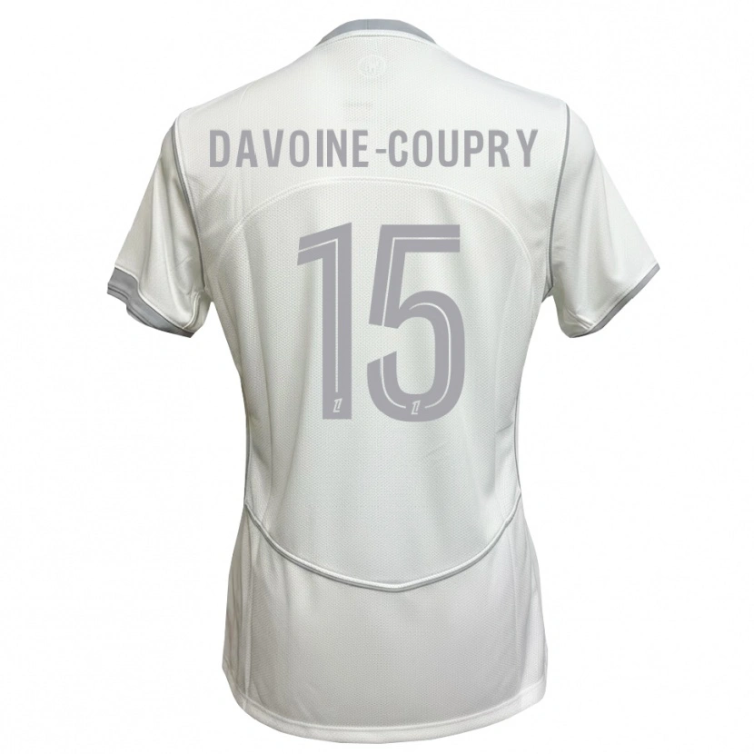 Danxen Dzieci Eliot Davoine-Coupry #15 Biały Szary Wyjazdowa Koszulka 2026/27 Koszulki Klubowe