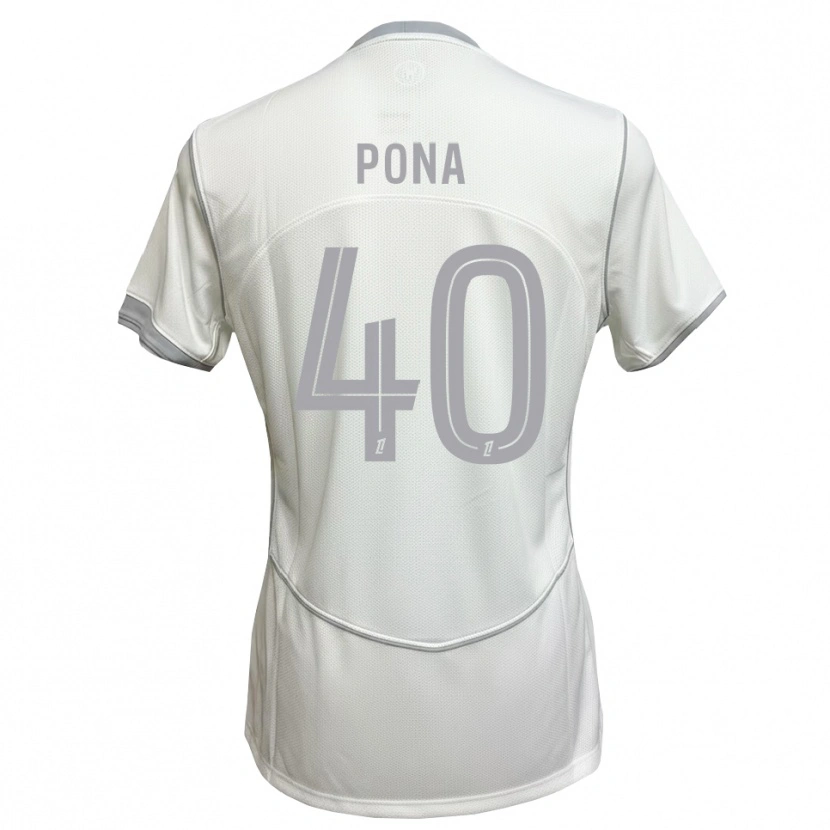 Danxen Dzieci Oumar Pona #40 Biały Szary Wyjazdowa Koszulka 2026/27 Koszulki Klubowe