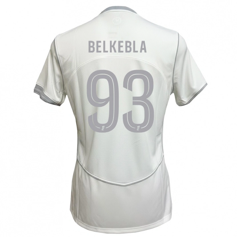 Danxen Dzieci Haris Belkebla #93 Biały Szary Wyjazdowa Koszulka 2026/27 Koszulki Klubowe