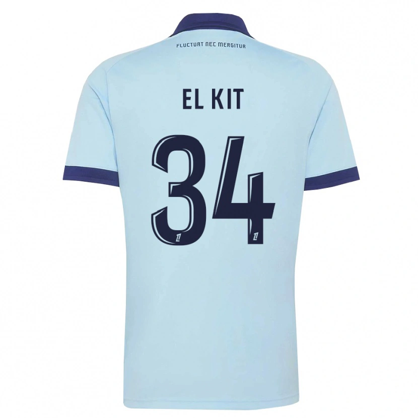 Danxen Dzieci Kamil El Kit #34 Błękitny Czarny Wyjazdowa Koszulka 2026/27 Koszulki Klubowe