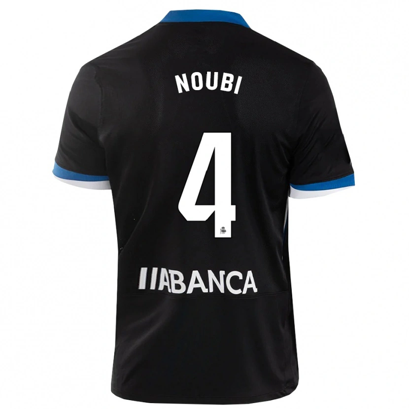 Danxen Dzieci Lucas Noubi #4 Czarny Niebieski Biały Wyjazdowa Koszulka 2026/27 Koszulki Klubowe