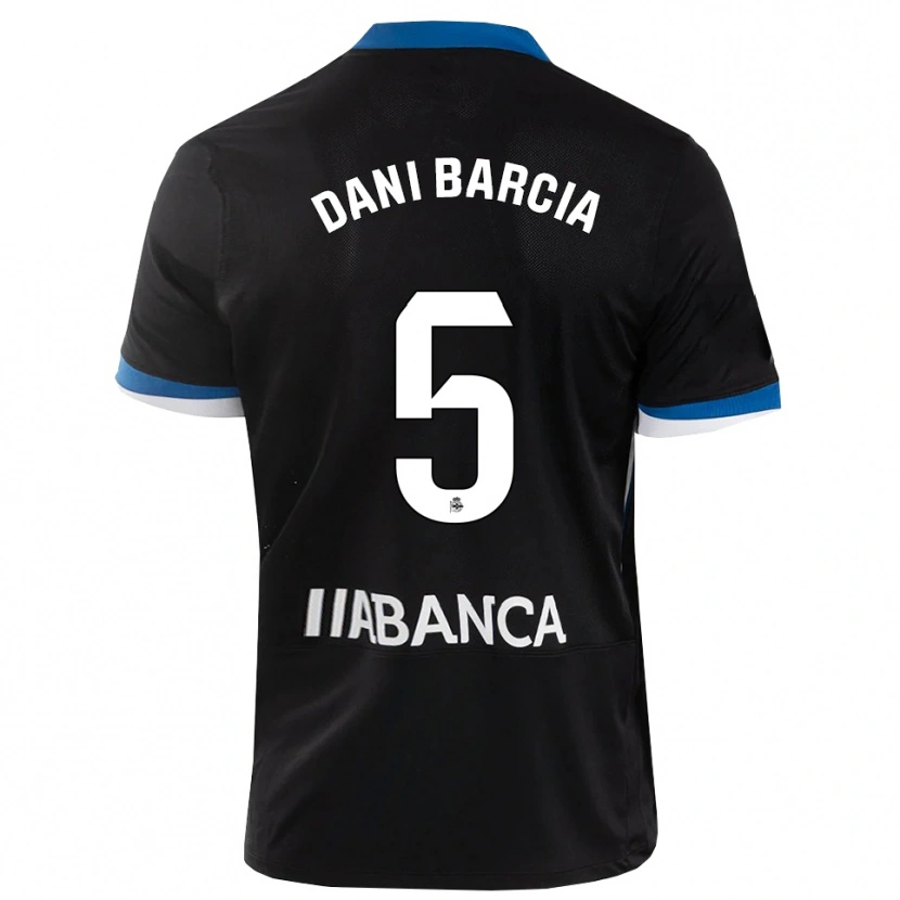 Danxen Dzieci Dani Barcia #5 Czarny Niebieski Biały Wyjazdowa Koszulka 2026/27 Koszulki Klubowe