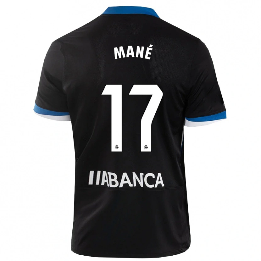 Danxen Dzieci Alioune Mané #17 Czarny Niebieski Biały Wyjazdowa Koszulka 2026/27 Koszulki Klubowe