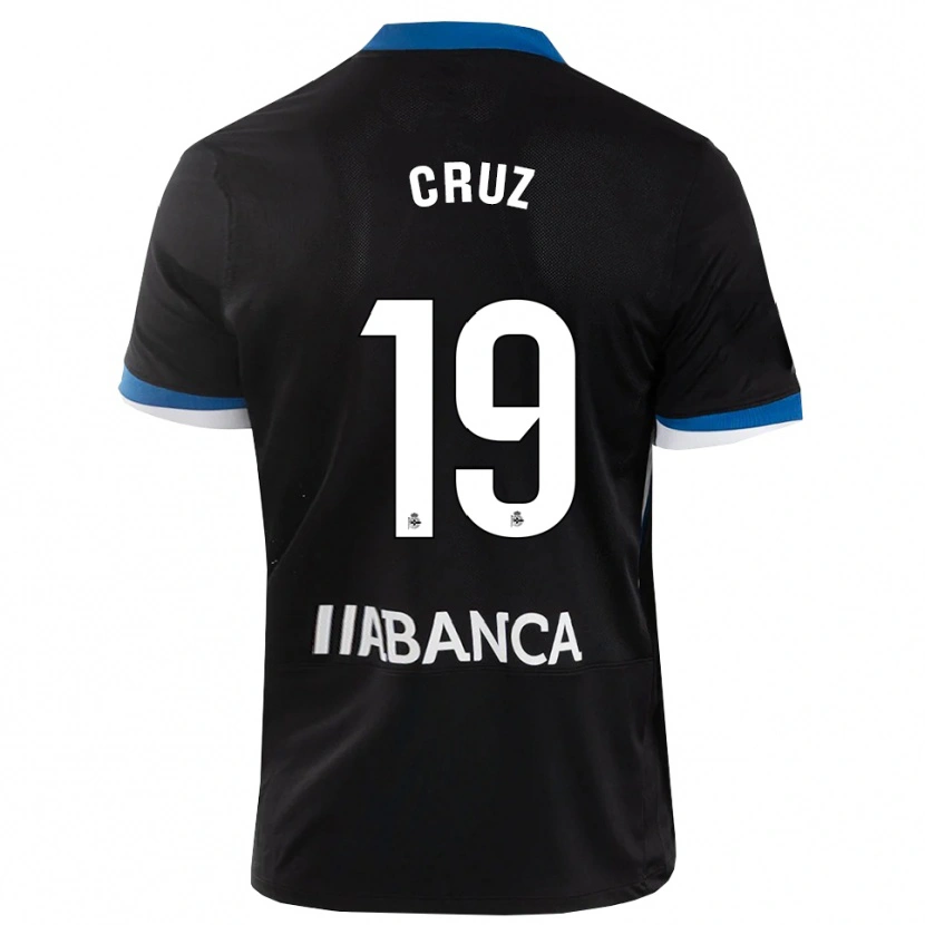 Danxen Dzieci Luismi Cruz #19 Czarny Niebieski Biały Wyjazdowa Koszulka 2026/27 Koszulki Klubowe