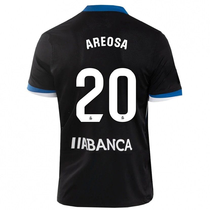 Danxen Dzieci Héctor Areosa #20 Czarny Niebieski Biały Wyjazdowa Koszulka 2026/27 Koszulki Klubowe