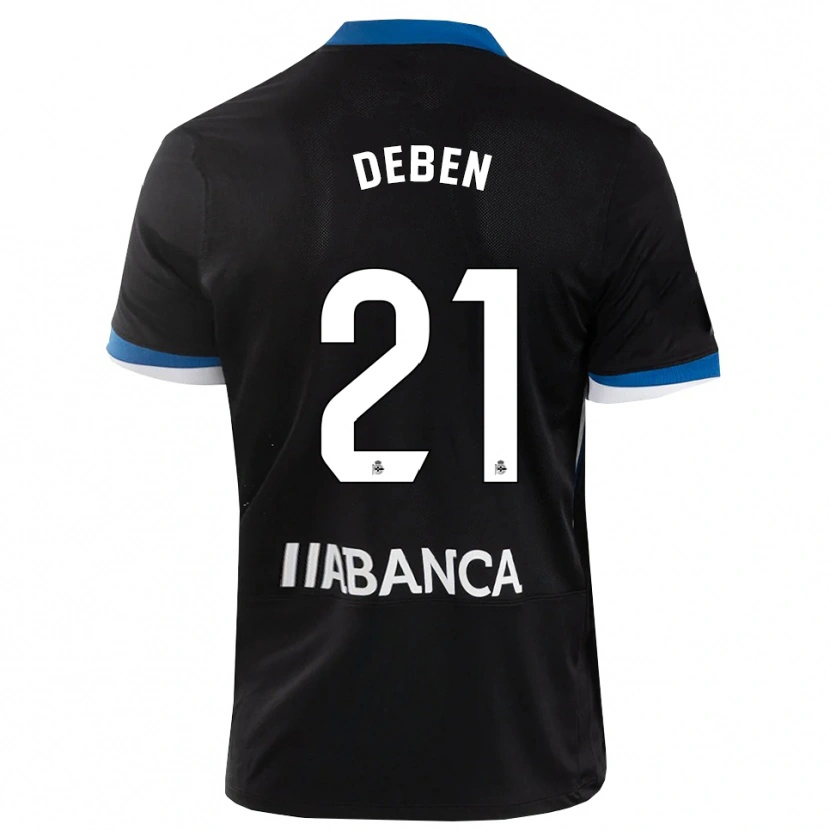 Danxen Dzieci Sara Debén #21 Czarny Niebieski Biały Wyjazdowa Koszulka 2026/27 Koszulki Klubowe