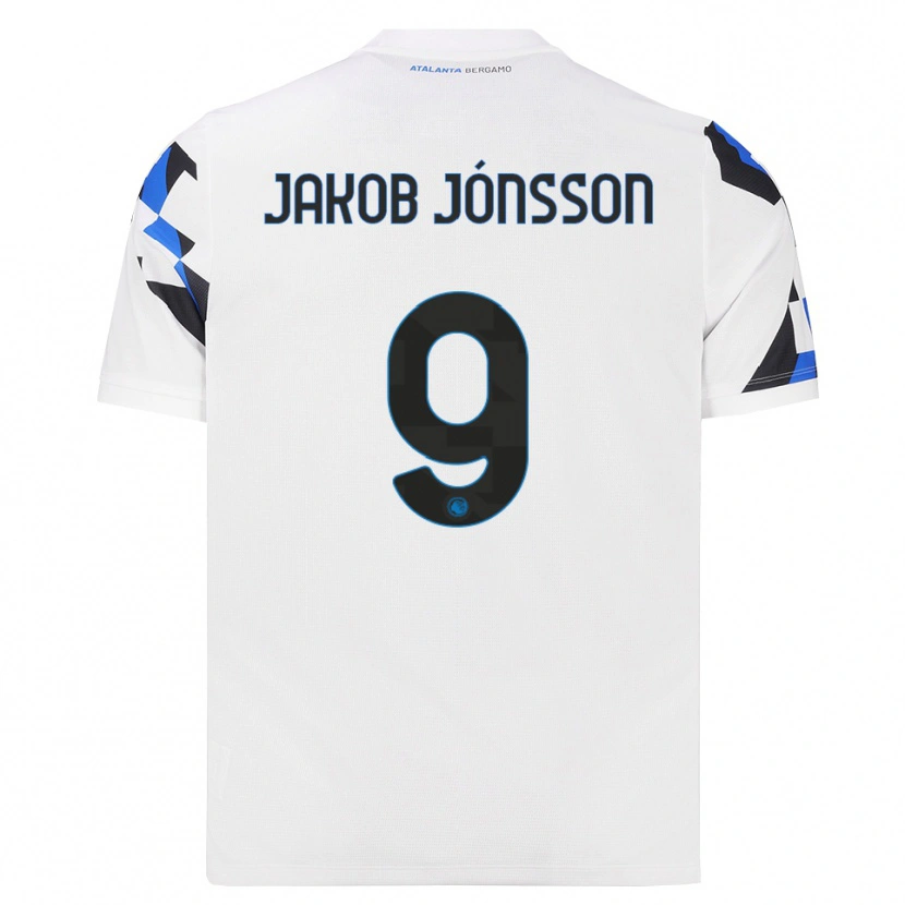 Danxen Dzieci Birkir Jakob Jónsson #9 Biały Czerwony Niebieski Wyjazdowa Koszulka 2026/27 Koszulki Klubowe