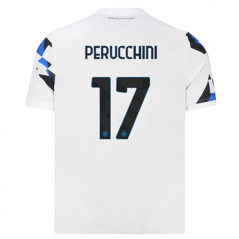 Danxen Dzieci Simone Perucchini #17 Biały Czerwony Niebieski Wyjazdowa Koszulka 2026/27 Koszulki Klubowe