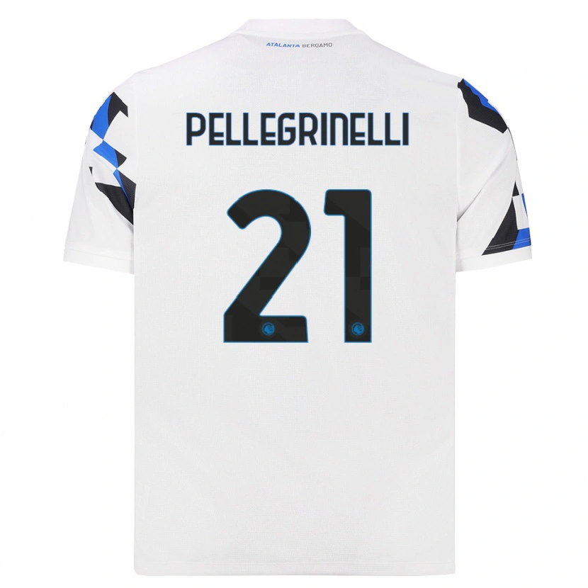 Danxen Dzieci Giorgia Pellegrinelli #21 Biały Czerwony Niebieski Wyjazdowa Koszulka 2026/27 Koszulki Klubowe