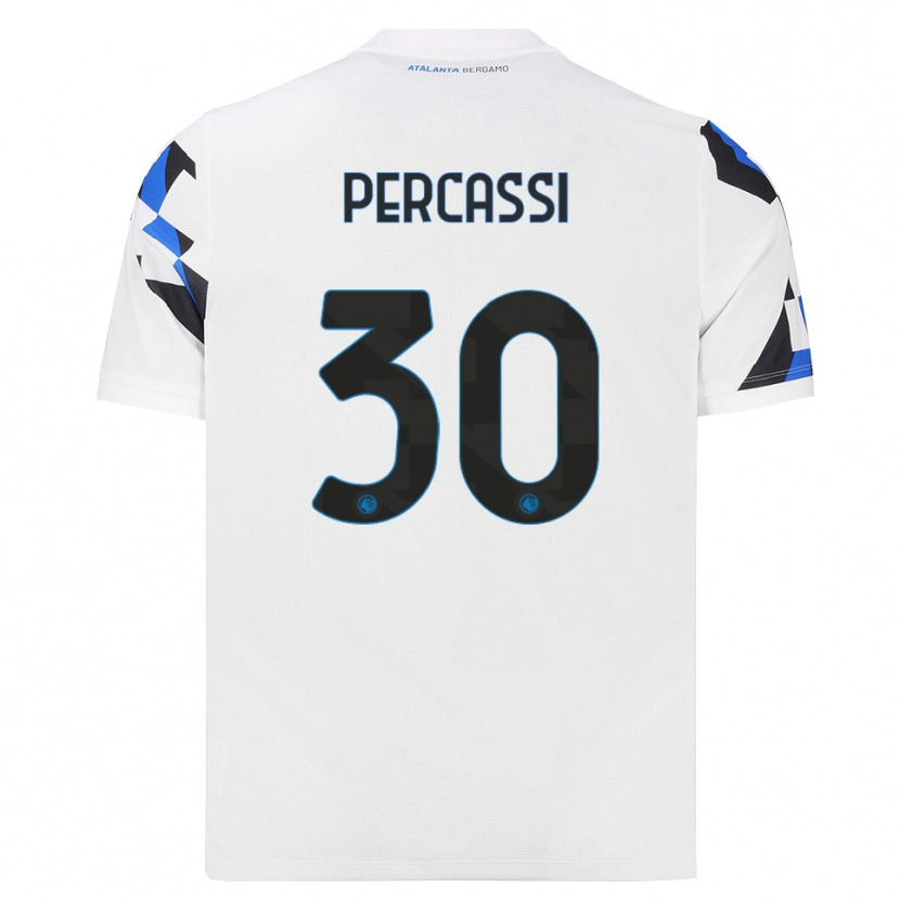 Danxen Dzieci Giovanni Percassi #30 Biały Czerwony Niebieski Wyjazdowa Koszulka 2026/27 Koszulki Klubowe