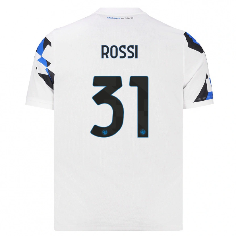 Danxen Dzieci Francesco Rossi #31 Biały Czerwony Niebieski Wyjazdowa Koszulka 2026/27 Koszulki Klubowe