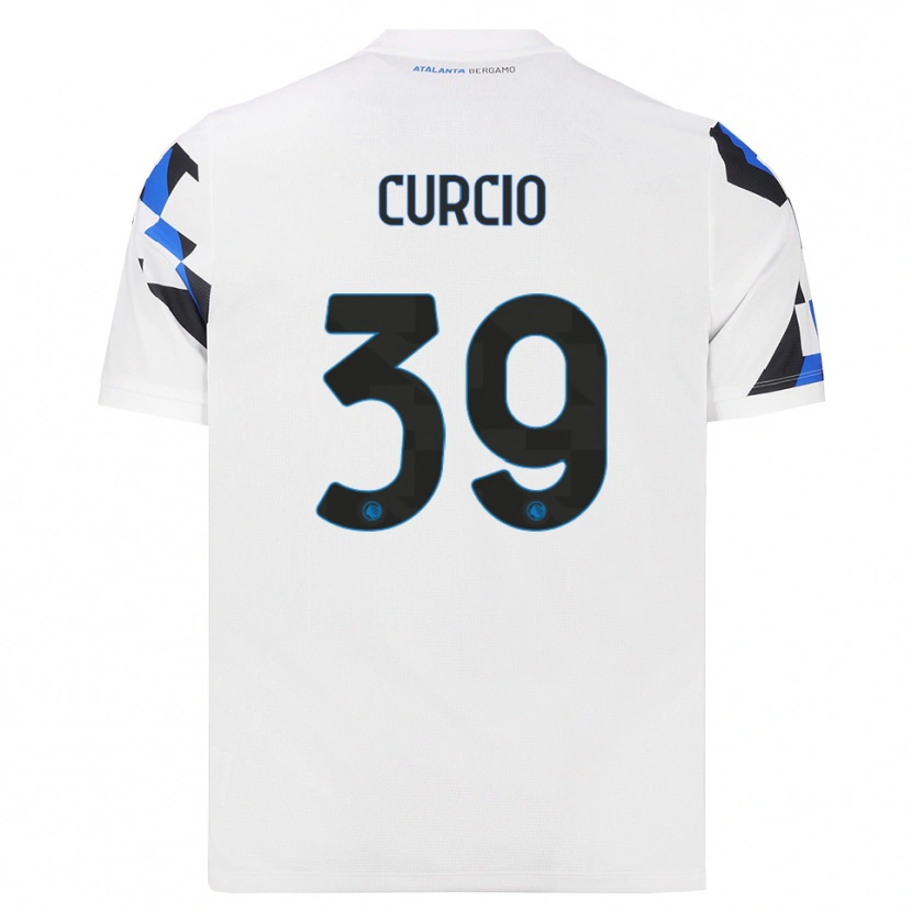 Danxen Dzieci Daniel Curcio #39 Biały Czerwony Niebieski Wyjazdowa Koszulka 2026/27 Koszulki Klubowe