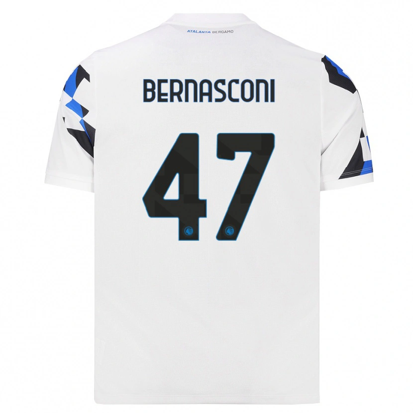Danxen Dzieci Lorenzo Bernasconi #47 Biały Czerwony Niebieski Wyjazdowa Koszulka 2026/27 Koszulki Klubowe