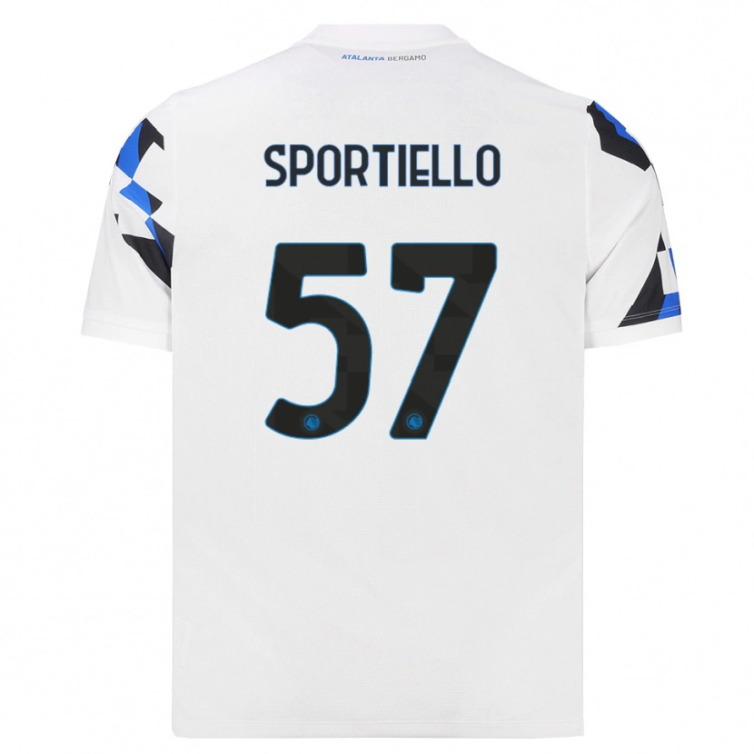 Danxen Dzieci Marco Sportiello #57 Biały Czerwony Niebieski Wyjazdowa Koszulka 2026/27 Koszulki Klubowe