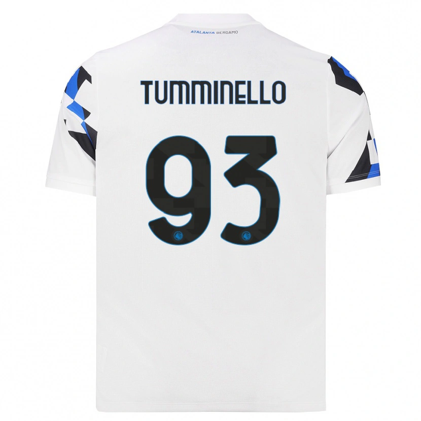 Danxen Dzieci Marco Tumminello #93 Biały Czerwony Niebieski Wyjazdowa Koszulka 2026/27 Koszulki Klubowe