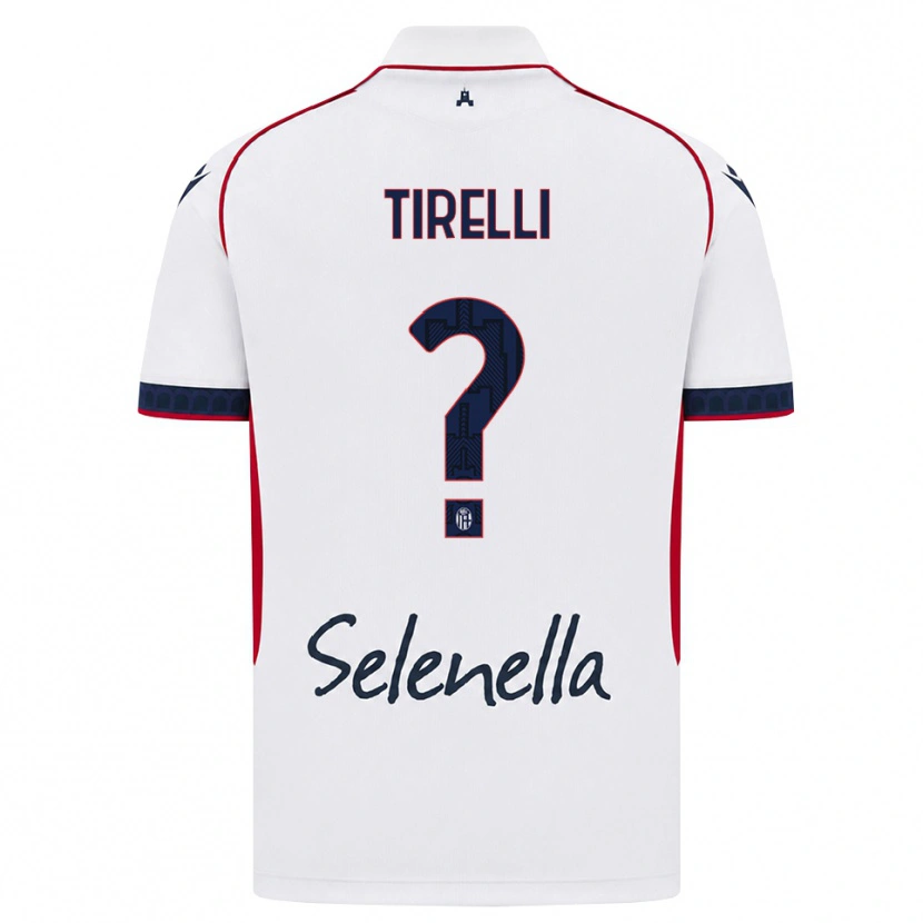 Danxen Dzieci Manuel Tirelli #0 Biały Czerwony Królewski Niebieski Wyjazdowa Koszulka 2026/27 Koszulki Klubowe